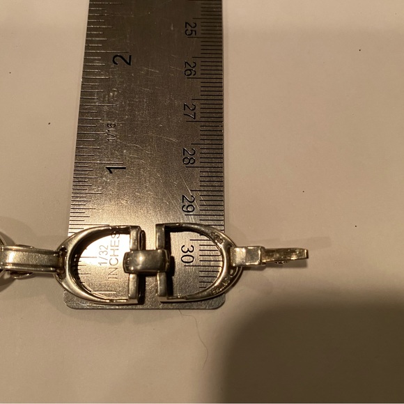 Sterling Silver Equestrian Stirrup Bracelet - Picture 3 of 4